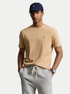 Koszulki męskie - Polo Ralph Lauren T-Shirt 710740727072 Beżowy Slim Fit - miniaturka - grafika 1