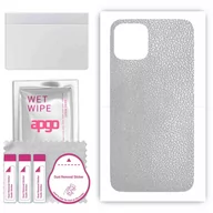 Szkła hartowane na telefon - Folia naklejka skórka strukturalna na TYŁ do Apple iPhone 11 Pro -  Skóra Srebrna - apgo SKINS - miniaturka - grafika 1