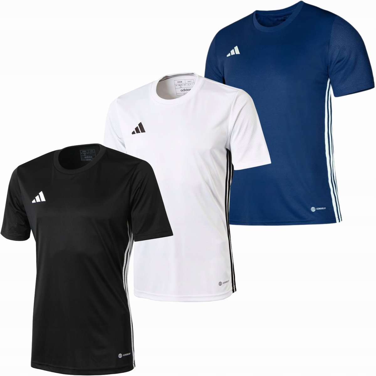 Zestaw Męski Adidas Komplet Biała + Czarna + Granat Koszulka T-shirt R. Xl