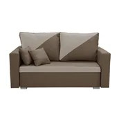 Sofy i kanapy - Sofa kanapa 2 os z funkcją spania ASTO2 brąz / beżowy - miniaturka - grafika 1