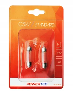 Żarówki Powertec 12V 5W SV8,5-8 C5W 11x36 mm PTZ33 - Żarówki samochodowe - miniaturka - grafika 1