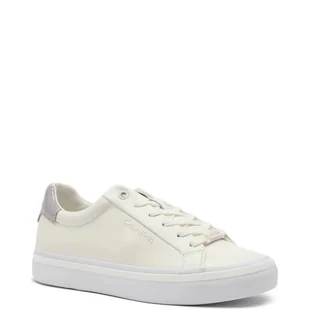 Calvin Klein Trampki VULC LACE UP z dodatkiem skóry - Trampki damskie - miniaturka - grafika 1