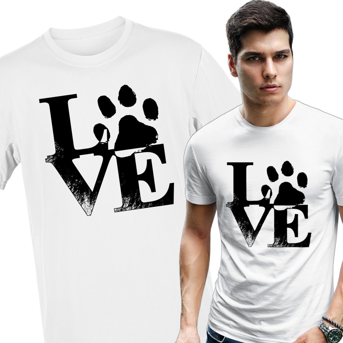 Koszulka męska Love Animals Kocham Zwierzęta M