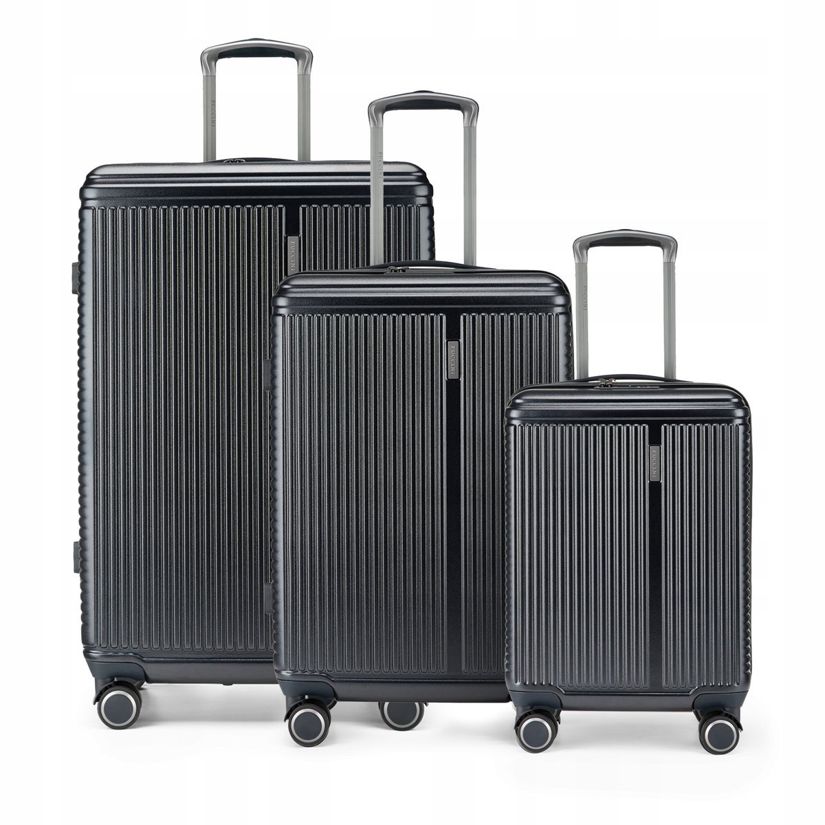 PUCCINI Zestaw WALIZEK Podróżnych Poliwęglan PC Komplet Twarde 3w1 PC033-8