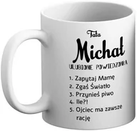 Gadżety dla niej i dla niego - Kubek na Dzień Taty - Tata ...(imię) i jego ulubione powiedzonka - miniaturka - grafika 1