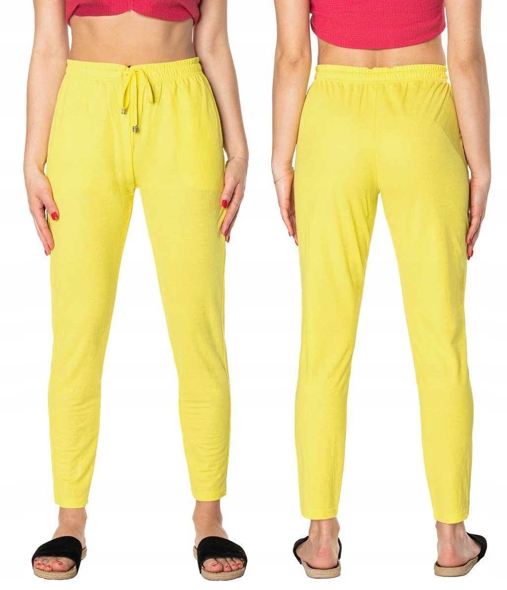 Cienkie Spodnie Damskie Bawełniane Lato 46176-3 XL