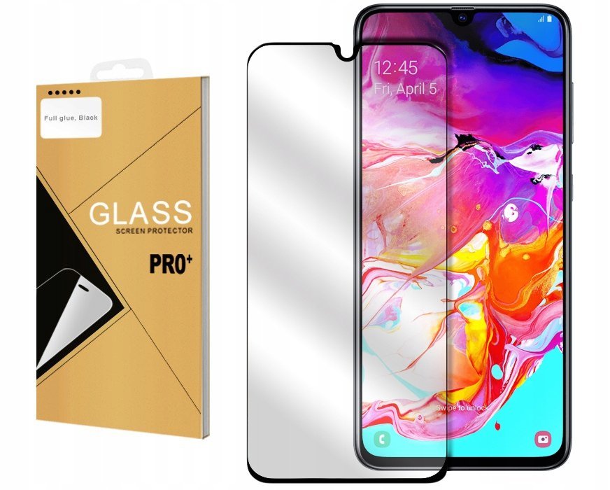 Szkło HARTOWANE FULL GLUE 5D do Samsung Galaxy A70