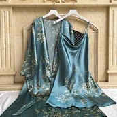 Inne - TEMU 2 szt. Jesienna i Zimowa Mała Piżama z Nadrukiem Wiśni, Modna Retro Elegancja do Domu - miniaturka - grafika 1