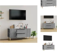 Szafki RTV - vidaXL Szafka pod TV szara Sonoma 102x44,5x50 cm materiał drewnopochodny - Meble TV - miniaturka - grafika 1
