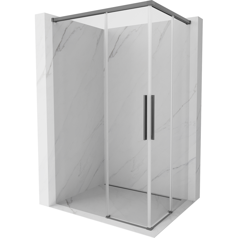 Mexen Rox Duo kabina prysznicowa rozsuwana 120 x 90 cm, transparent, gun metal - 8C2D-120-090-95-00