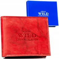 Portfele - Duży, skórzany portfel męski w orientacji poziomej - Always Wild - miniaturka - grafika 1
