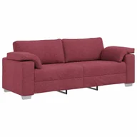 Sofy i kanapy - Sofa Czerwone wino 219 x 77 x 82 cm tkanina - miniaturka - grafika 1