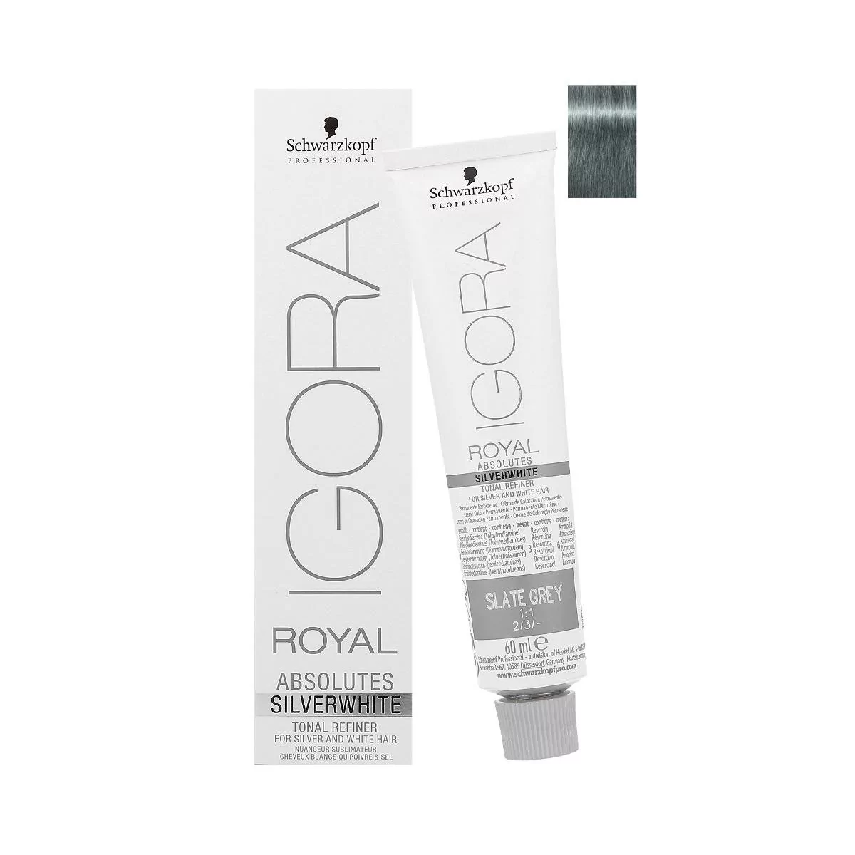 Schwarzkopf Igora Royal SILVERWHITE Slate Grey farba do włosów niebiesko szara 60 ml