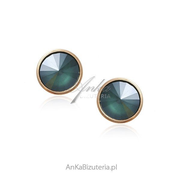 ankabizuteria.pl Kolczyki Swarovski srebro pozłacane różowym złotem