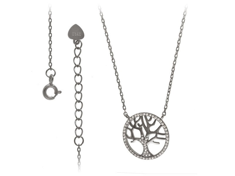 Naszyjnik srebrny drzewo życia szczęścia fn479