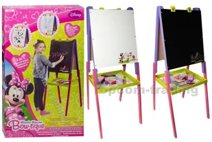MINNIE Dwustronna Tablica Kredowa Mazakowa 3w1 XL - Zabawki kreatywne - miniaturka - grafika 1