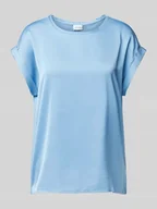 Bluzki damskie - Bluzka o kroju regular fit z krótkim rękawem model ‘ELLETTE’ - miniaturka - grafika 1