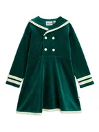 Sukienki i spódniczki dla dziewczynek - MINI RODINI Sukienka codzienna Sailor 2515010975 Zielony Regular Fit - miniaturka - grafika 1