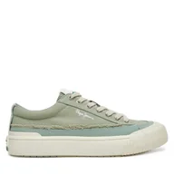 Trampki damskie - Tenisówki Pepe Jeans Ben Fresh W PLS31589 Zielony - miniaturka - grafika 1