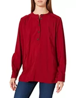 Bluzki damskie - Tommy Hilfiger wiskoza Twill P-Over bluzka Ls damska, Regatta Red, 32 - miniaturka - grafika 1