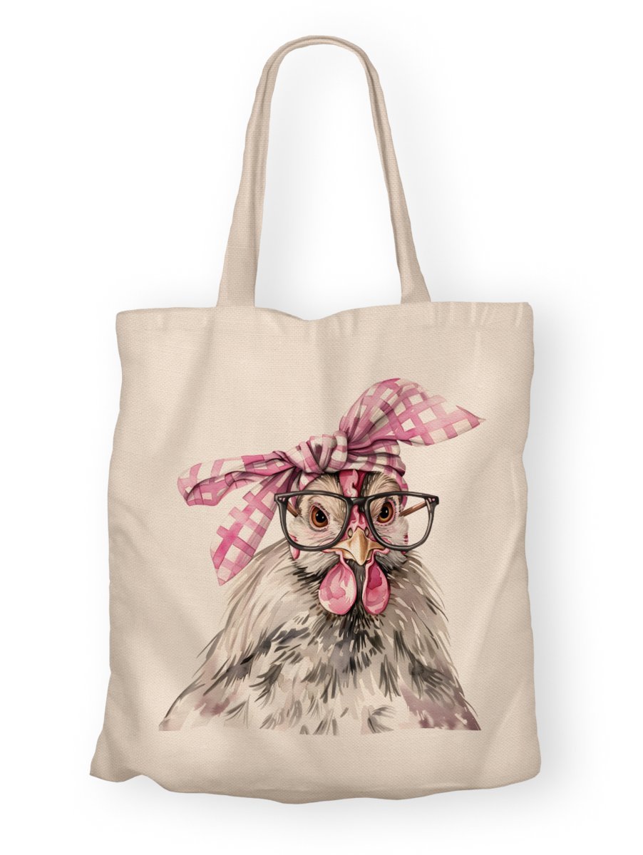 Torba bawełniana z nadrukiem stylowa kura