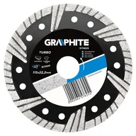 Tarcze do pił - Graphite tarcza tnąca Turbo 115x22mm 57H625 - miniaturka - grafika 1