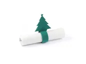 Dekoracja stołu - Serwetnik ze wzorem świątecznym - Choinka - 21 cm - 1 szt. - miniaturka - grafika 1