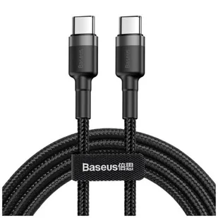 Baseus Kabel usb-c do usb-c pd cafule pd 2.0, qc 3.0, 60w, 200 cm czarno-szary AP_222366 - Kable USB - miniaturka - grafika 1