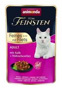 Mokra karma dla kotów - Animonda Cat Vom Feinsten Adult Cielęcina + filet z kurczaka saszetka 85g AAK 83062 - miniaturka - grafika 1