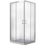 Kabiny prysznicowe - Besco Modern 185 kabina prysznicowa 90 cm kwadratowa chrom/szkło mrożone MK-90-185-M - miniaturka - grafika 1