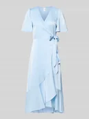 Sukienki - Sukienka koktajlowa z dołem obszytym falbaną model 'THEA' - miniaturka - grafika 1