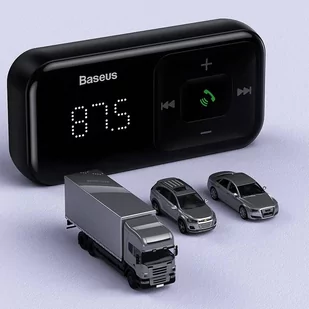 Baseus S-16 Transmiter FM Bluetooth 5.0 2x USB ładowarka samochodowa AUX MP3 TF micro SD 3,1 A czarny (CCTM-E01) - Ładowarki samochodowe - miniaturka - grafika 17