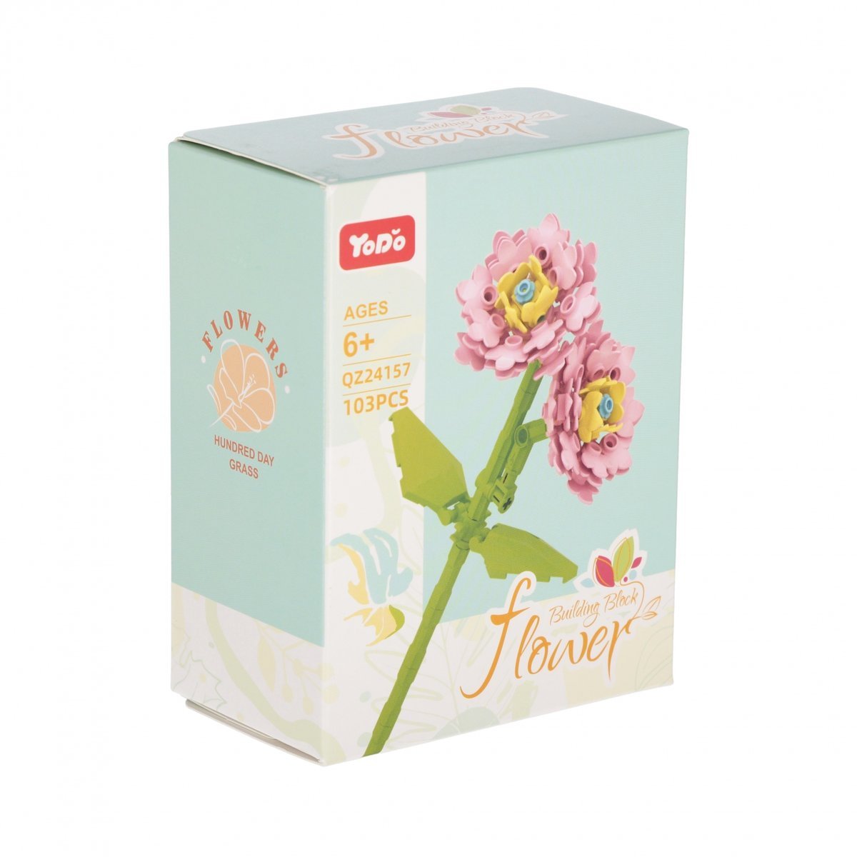 Klocki konstrukcyjne. Kwiaty. 103 elementów