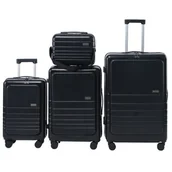 Walizki - Zestaw walizek SEMI LINE T5964-0 Czarny - miniaturka - grafika 1