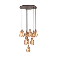 Lampy sufitowe - Eglo SIRACUSA Lampa Wisząca Brązowy 10-punktowe Design Obszar wewnętrzny SIRACUSA Czas dostawy od 10-14 dni roboczych 39509 - miniaturka - grafika 1