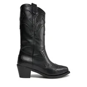 Kozaki damskie - Kowbojki Bronx Western 47515-A Czarny - miniaturka - grafika 1