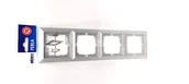 Klawisze i ramki - Abex Perła srebrny ramka 4 RA-4P RA-4P-srebrny - miniaturka - grafika 1