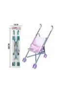 Wózki dla lalek - Wózek spacerówka jasny róż - miniaturka - grafika 1