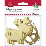 Decoupage - Hasta Drewniane zawieszki renifery 8 szt. - miniaturka - grafika 1