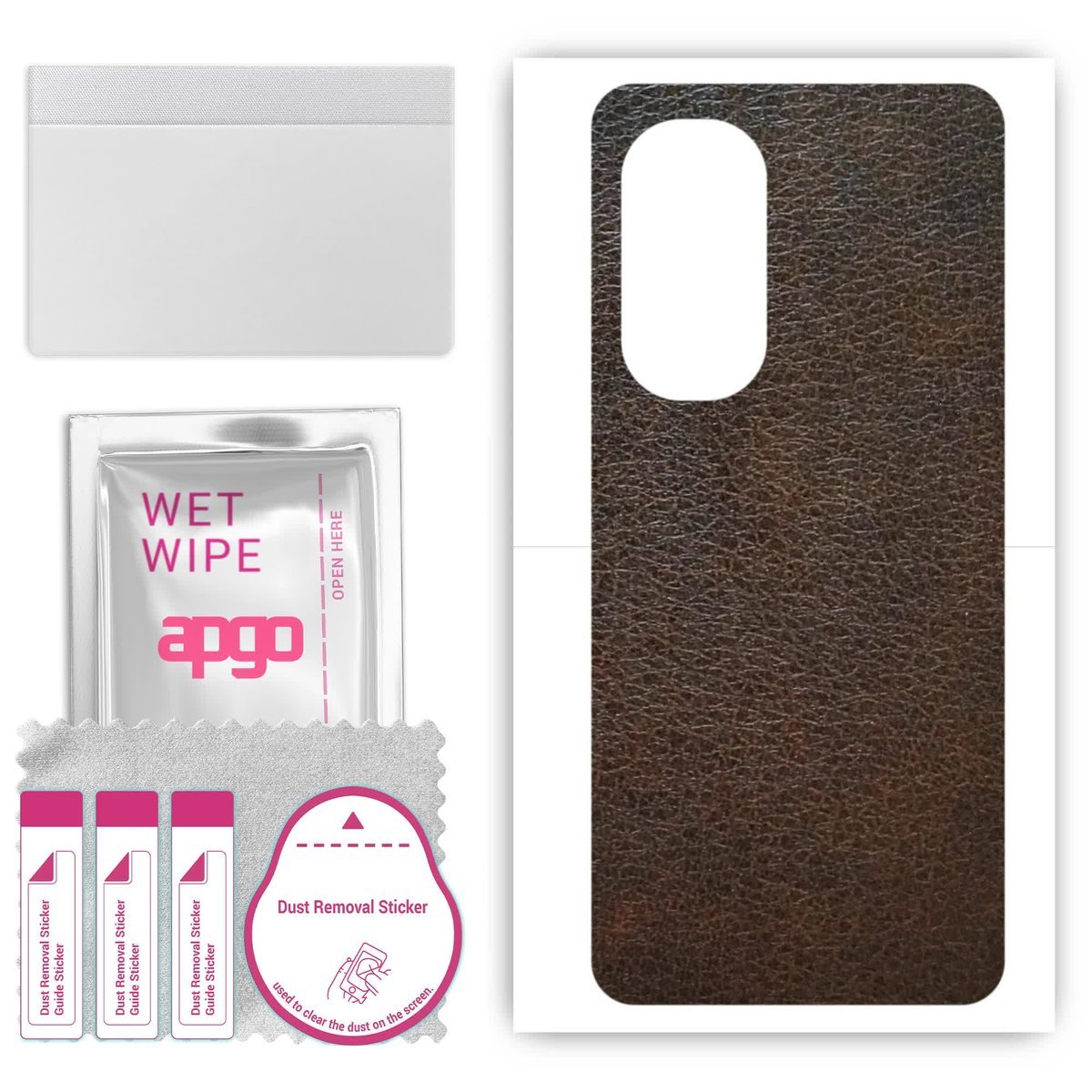 Folia naklejka skórka strukturalna na TYŁ do Motorola Edge 2022 - Skóra Brązowa - apgo SKINS