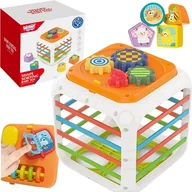 Zabawki sensoryczne - WOOPIE Kostka Edukacyjna Sorter 4w1 Kształty 18m+ - miniaturka - grafika 1