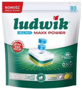 Tabletki do zmywarki Ludwik All in 1 Maxx Power Lemon 80 szt. - Środki do zmywarek - miniaturka - grafika 1