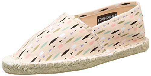 PIECES Damskie espadryle Haisha Tribal espadryle, wielokolorowa - wielokolorowa perła. - 39 eu