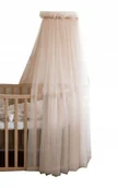 Pościel dla dzieci - Waldin Baldachim tiulowy do łóżeczka + stelaż na baldachim Beż - miniaturka - grafika 1