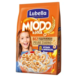 Lubella Zbożowe chrupki miodowe Mlekołaki Kółka Miodo 500 g - Płatki śniadaniowe i musli - miniaturka - grafika 1