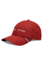 Czapki męskie - Tommy Hilfiger Czapka z daszkiem Foundation Cotton 6 Panel Cap AM0AM12532 Czerwony - miniaturka - grafika 1