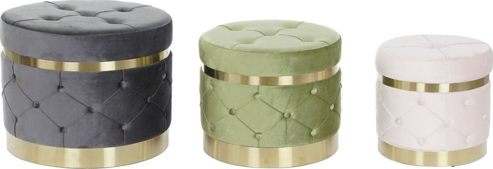 DKD Home Decor Ergonomiczny DKD Home Decor 60 x 60 x 47 cm Aksamit Drewno MDF