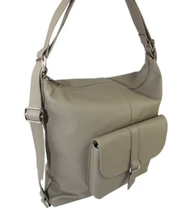 Praktyczny Plecak Skórzany Torebka 2 w 1 MAGRE (PL) AMELIA Skóra Naturalna Licowa KAWA Z MLEKIEM - Torebki damskie Praktyczny Plecak Skórzany Torebka 2 w 1 MAGRE (PL) AMELIA Skóra Naturalna Licowa KAWA Z MLEKIEM - Torebki damskie - miniaturka - grafika 1