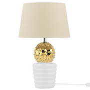 Lampy stojące - Beliani Lampa stołowa złota/biała 43 cm VELISE - miniaturka - grafika 1
