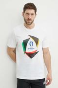 Koszulki męskie - adidas Performance t-shirt Euro 2024 męski kolor beżowy z nadrukiem IT9302 - miniaturka - grafika 1